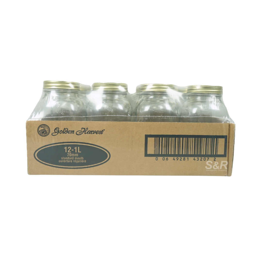 Golden Harvest Mason Jars 12 x 1L